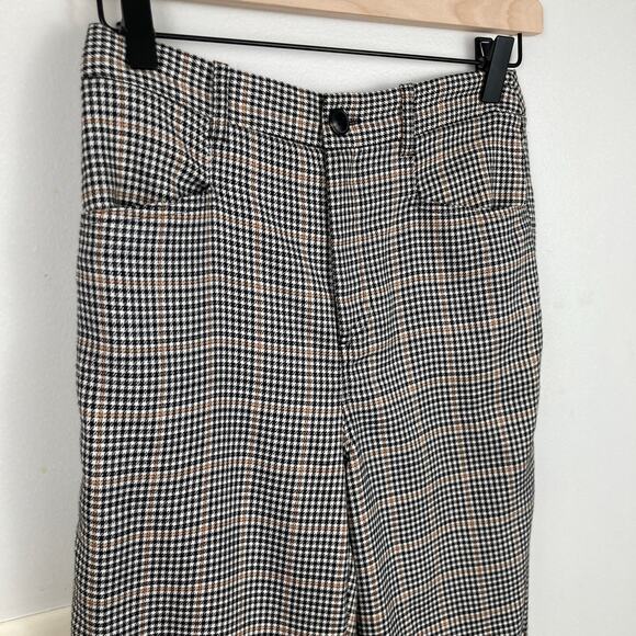 Urban Outfitters Womens Size 4 Gray Houndstooth Check Ankle Pant Office Academia - Picture 3 of 9